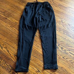 Adidas Aeroready Men's Tapered Athletic Track Pants Black Size M Drawstring
